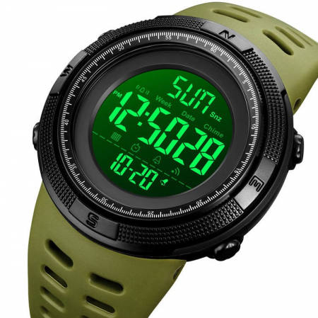Skmei Ceas barbatesc Sport 5 ATM Cronometru Digital Verde [4]