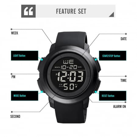 Skmei Ceas barbati Digital Sport Multifunctional [3]