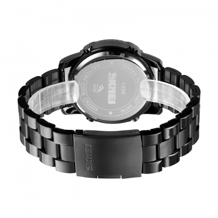 Skmei Ceas cronograf  Led Digital Quartz Analog Negru [2]