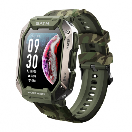 Smartwatch - Smartwatch Tio Fitness Tracker Stil Militar Rezistenta la apa IP68 Inot Bataile inimii Monitorizeaza Oxigen din sange 24 Sporturi