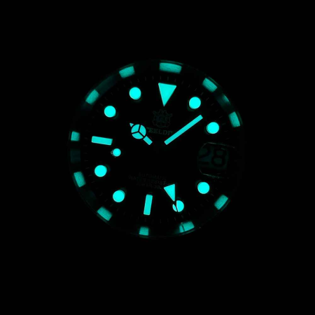 Steeldive SD1992 GMT Ceas Diver 300M, Automat NH34, Sapphire Glass, Oțel Inoxidabil, Super Lumină [1]