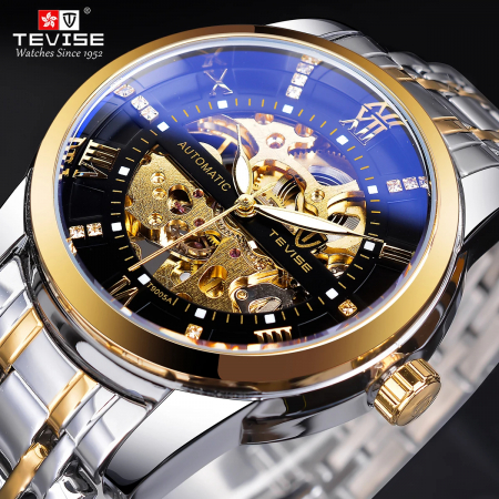 Tevise Ceas barbatesc de mana Retro Clasic Mecanic Automatic Fashion Luxury Skeleton [1]