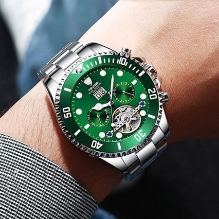 Tevise Ceas Mecanic Automatic Tourbillon Business Otel Inoxidabil [2]