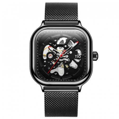 Promotii - TIO Ceas mecanic automatic barbatesc Analog Negru Bratara reglabila