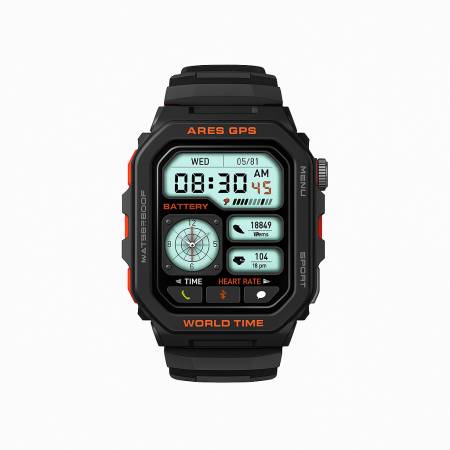 Zeblaze Ares GPS Smartwatch Negru – Ecran 1.75″ HD, GPS Încorporat, Apeluri Bluetooth, HR & SpO₂ [0]