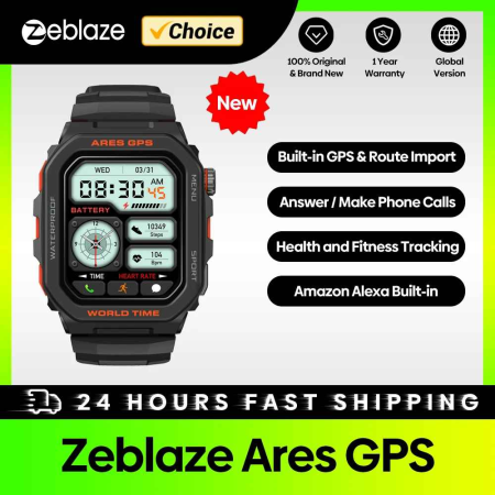 Zeblaze Ares GPS Smartwatch Negru – Ecran 1.75″ HD, GPS Încorporat, Apeluri Bluetooth, HR & SpO₂ [3]