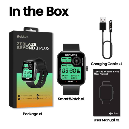 Zeblaze Beyond 3 Plus GPS Smartwatch 1.78" AMOLED, Alexa, Apeluri, HR, SpO₂, 3ATM, 350 mAh [5]