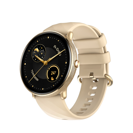 Smartwatch - Zeblaze GTR 3 Pro Auriu Smartwatch 1.43” AMOLED, Oțel Inoxidabil, Apeluri Bluetooth & Sănătate 247