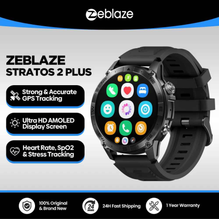 Zeblaze Stratos 2 Plus Smartwatch 1.43 AMOLED, GPS+BDS, Altimetru, Busolă, 530mAh, 3ATM, BLE 5.3 [1]