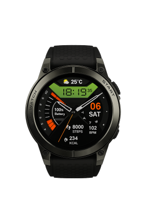 Smartwatch - Zeblaze Stratos 3 PRO Smartwatch GPS, Ecran AMOLED 1.43", Apeluri Bluetooth, Monitorizare Puls, Oxigen, Somn, Rezistent la Apă, Negru