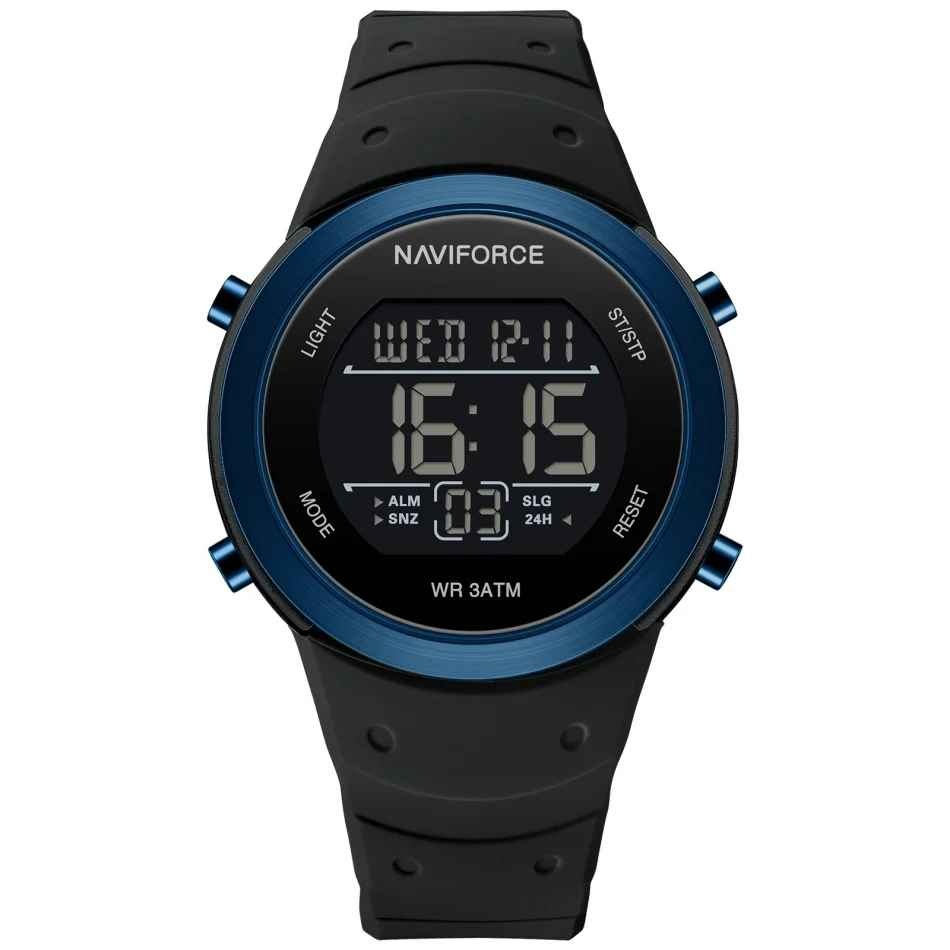 Ceas Barbatesc Naviforce 9246 Negru Albastru ,   Functii Multiple, Sport, Calendar