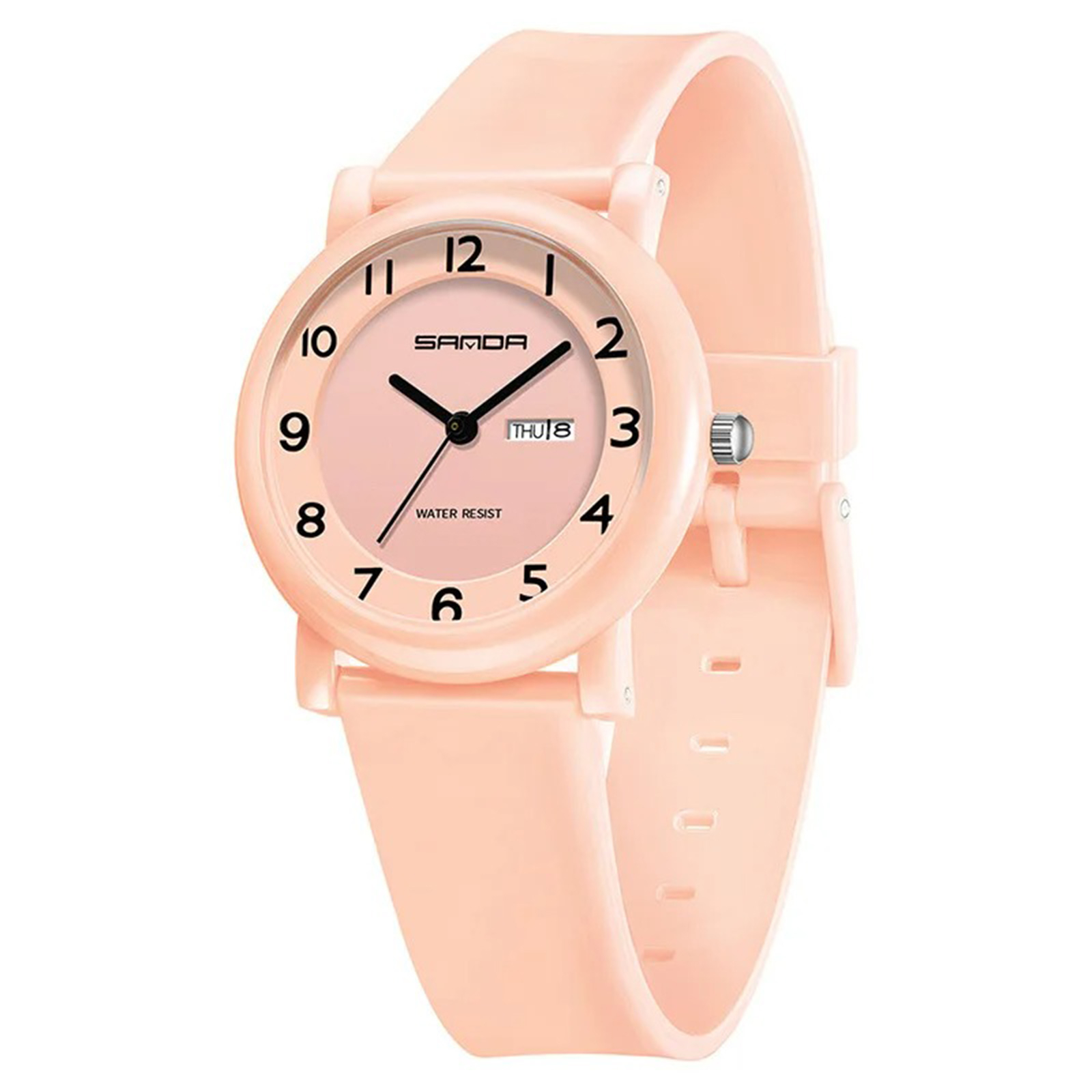 Ceas Copii Sanda 3225 Rose ,   Design Fashion, Analog, Afisaj Data, Rezistent la Apa 3ATM