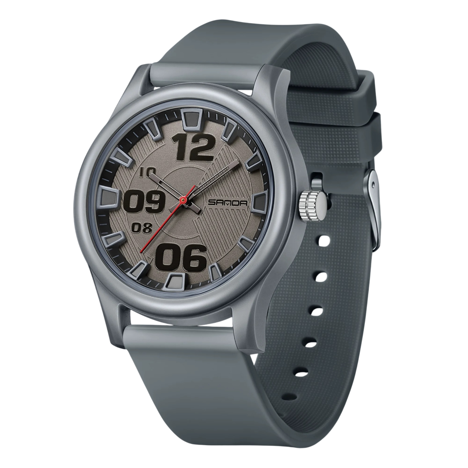 Ceas Copii Sanda 3252 Gri ,   Design Sport, Analog, Diver, Rezistent la Apa 5ATM