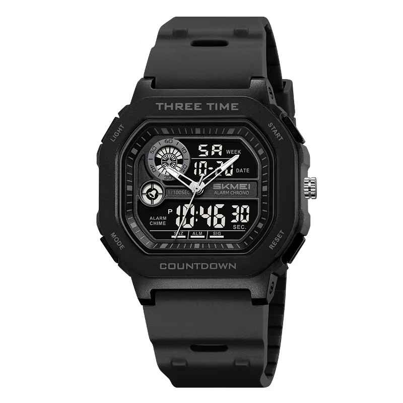 Ceas sport SKMEI 2641 barbati, digital, negru, rezistent la apa 30M, functie countdown