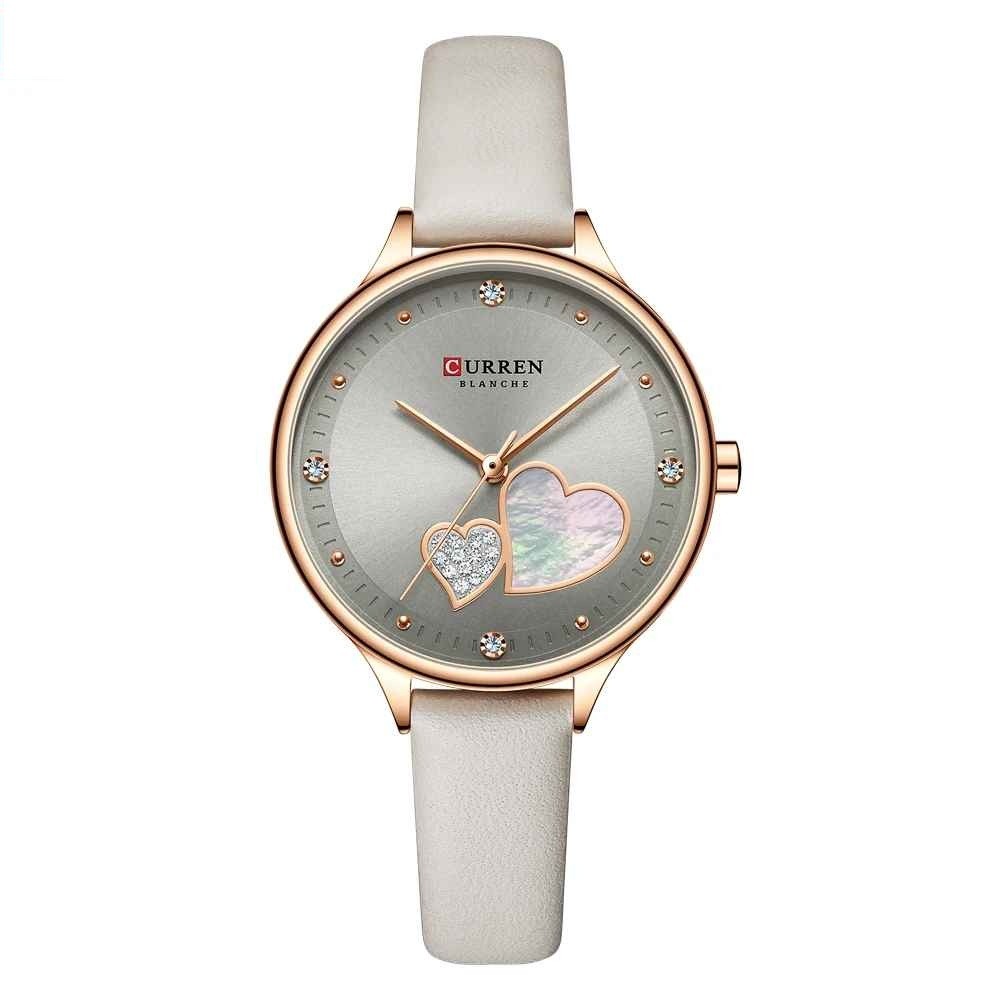 Ceas de dama Curren Gri ,   Elegant, cu curea din piele