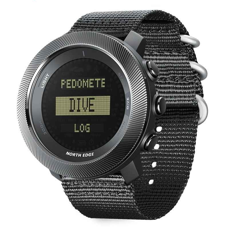 NORTH EDGE APACHE-D ,   Ceas sport inteligent pentru scufundari, 10ATM, altimetru, barometru, busola si functii fitness