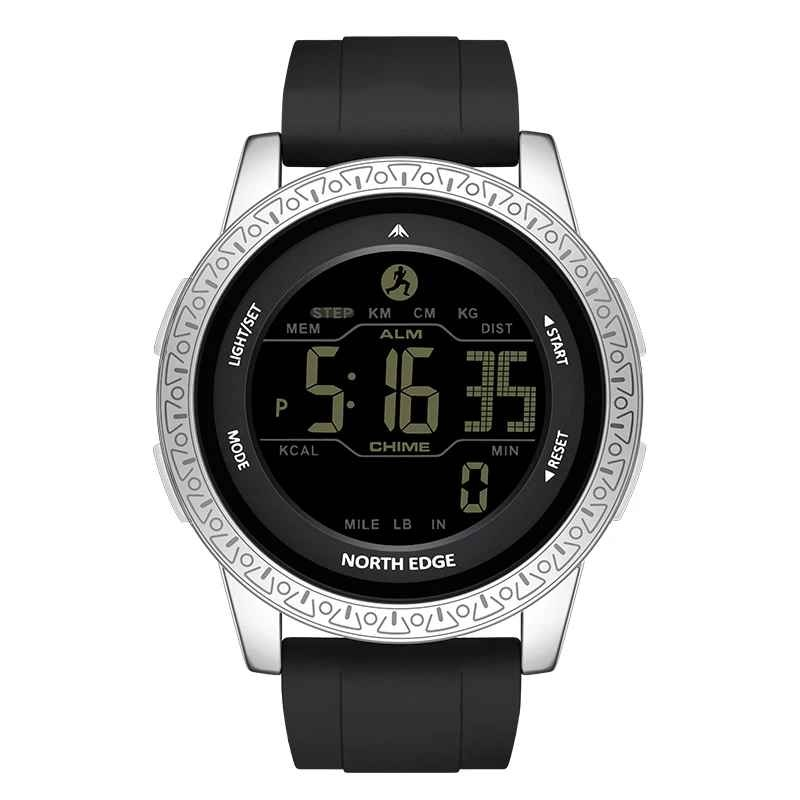 NORTH EDGE APOLLO ,   Ceas sport digital, ecran FSTN, 50M rezistent la apa, cronometru, alarme multiple, curea silicon, usor si durabil