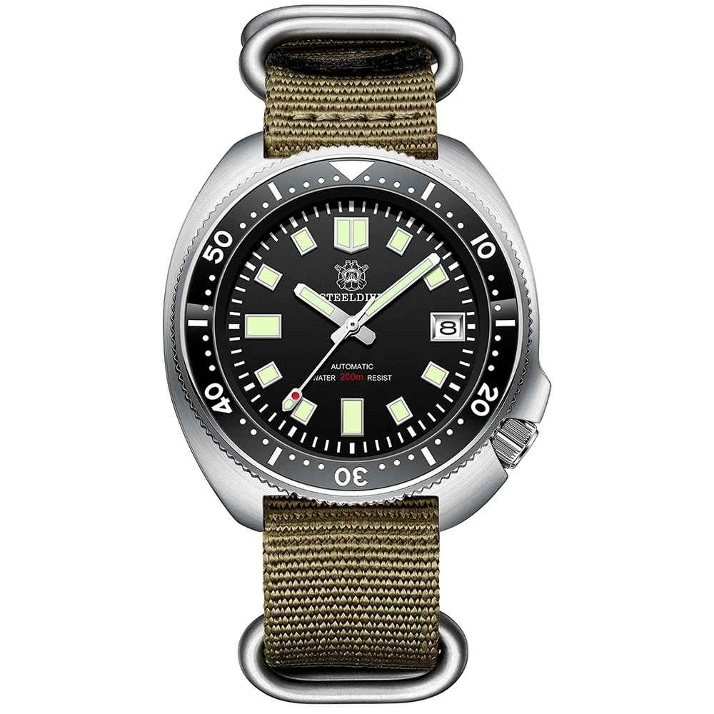 Steeldive SD1970 Ceas Diver Automat NH35, Captain Willard Turtle Homage, Sapphire, 200M
