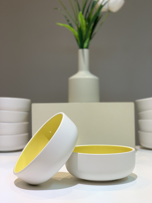 Bol COLORAT Galben ( Alb Perlat Mat Exterior Galben Lucios Interior) [1]