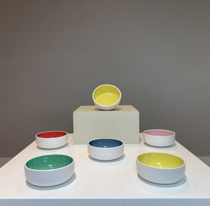 Bol COLORAT Roșu (Alb Perlat Mat Exterior, Roșu Lucios Interior) [5]