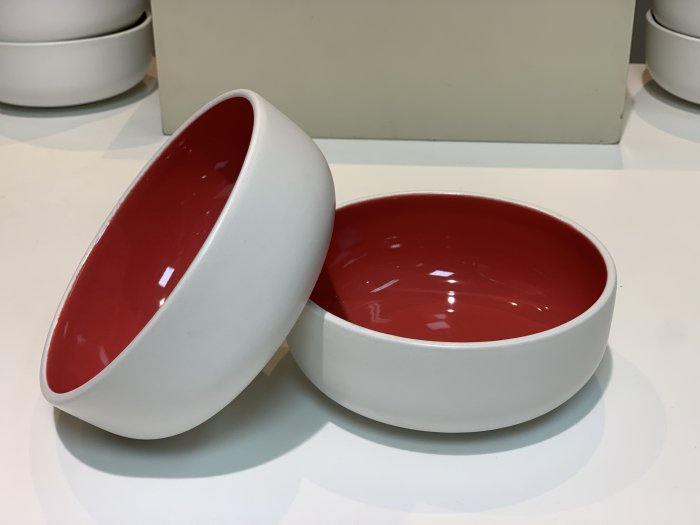 Bol COLORAT Roșu (Alb Perlat Mat Exterior, Roșu Lucios Interior) [3]