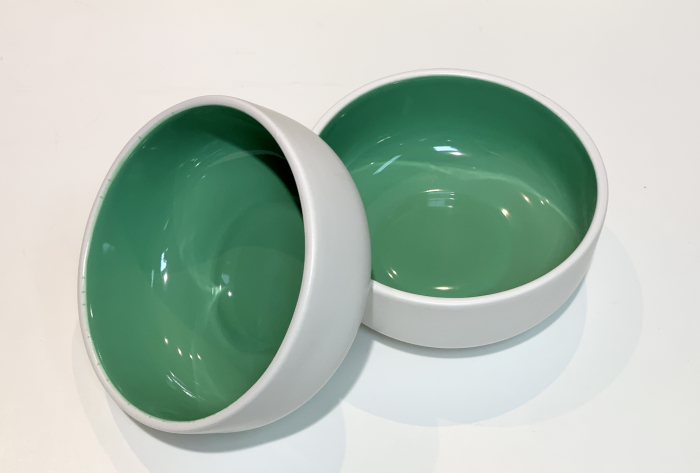 Bol COLORAT Verde (Alb Perlat Mat Exterior, Verde Lucios Interior) [3]