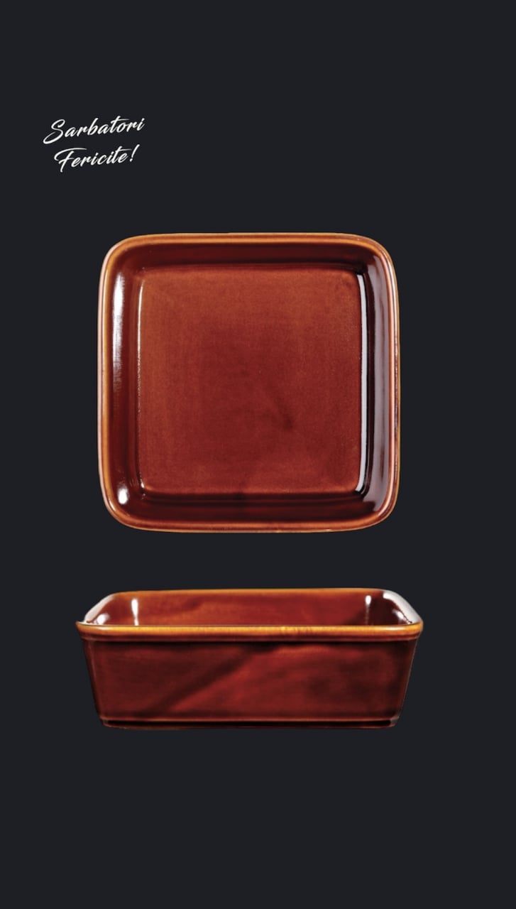 Set 4 Boluri Cuptor premium Heritage  (13 cm cu 13 cm pãtrat) 450ml [5]