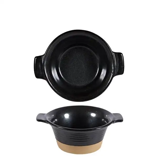 Bol Mare Heritage Negru cu manere  (400ml) 14cm diametru [2]