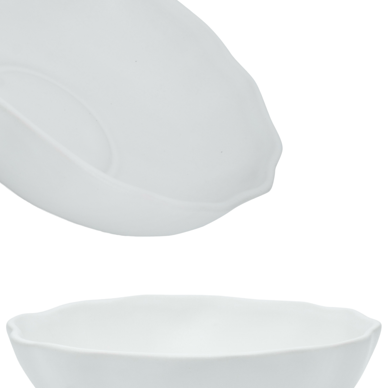 Bol Mare Salatiera NOVUM alb mat Milk Foam 21,5cm diametru, 7cm inaltime, 1000ml  (gresie ceramica glazurata manual) [3]