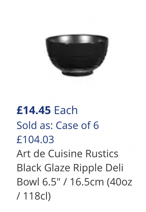 Bol Mic Heritage Negru Metalizat Perlat 16,5cm  (glazurat)(termorezistent) [3]