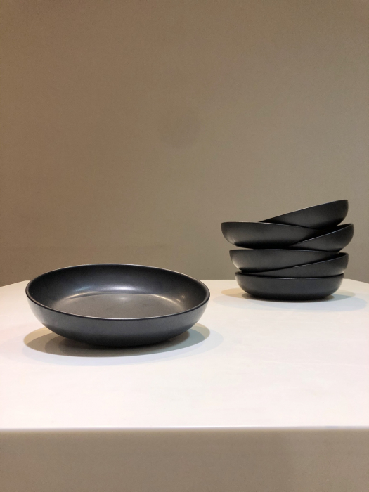 Set 48 Boluri Pasta Vulcano (Farfurie adâncã si întinsã 26cm) Negru Mat Carbon [10]
