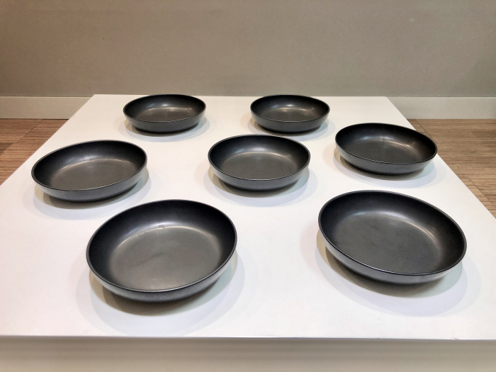 Set 48 Boluri Pasta Vulcano (Farfurie adâncã si întinsã 26cm) Negru Mat Carbon [12]