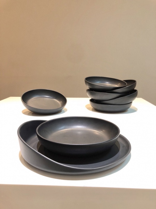 Set 48 Boluri Pasta Vulcano (Farfurie adâncã si întinsã 26cm) Negru Mat Carbon [13]