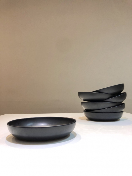 Set 48 Boluri Pasta Vulcano (Farfurie adâncã si întinsã 26cm) Negru Mat Carbon [9]