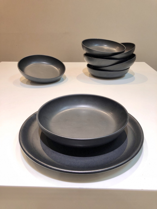 Set 48 Boluri Pasta Vulcano (Farfurie adâncã si întinsã 26cm) Negru Mat Carbon [14]