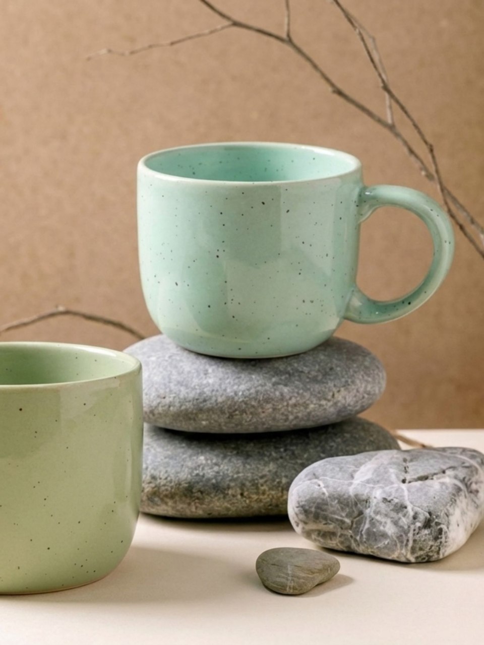 Cană cafea, Artizan Mineral Azur, glazură lucioasă, 400ml [4]