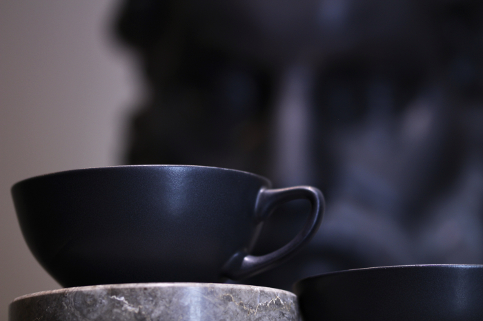 Ceascã Vulcano Adora, 250ml,  Negru Mat Carbon Indigo (ceai, cappuccino, flat white) Design Special [3]