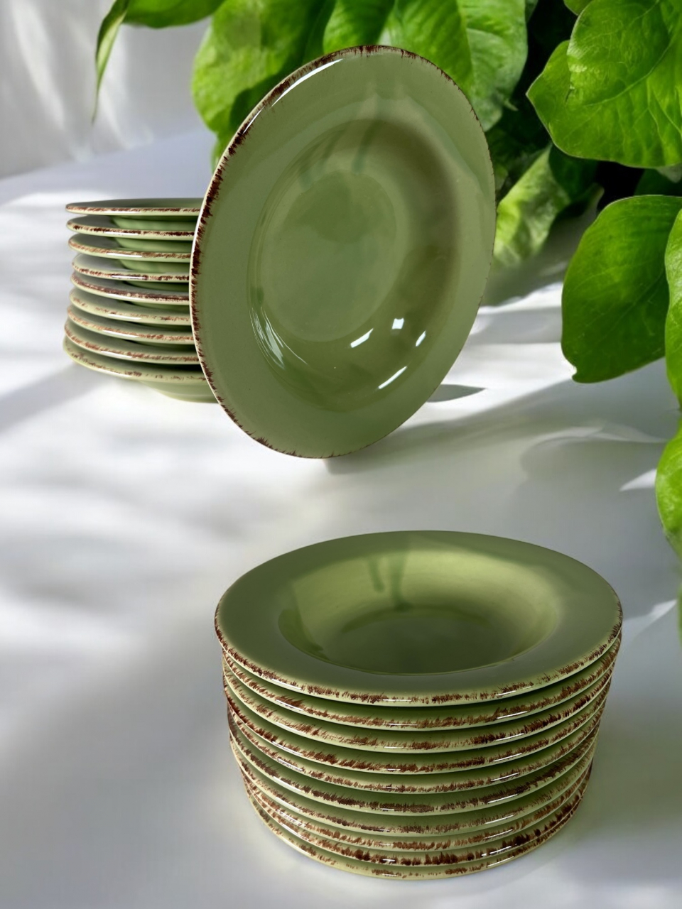 Farfurie adâncã Glaze Verde 21cm (Glazurare Manualã) [7]