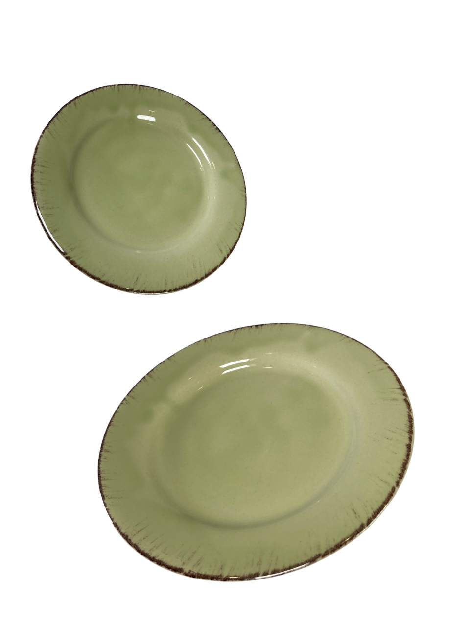 Farfurie Desert Glaze Verde-Lemon 20cm (glazurat manual) [3]