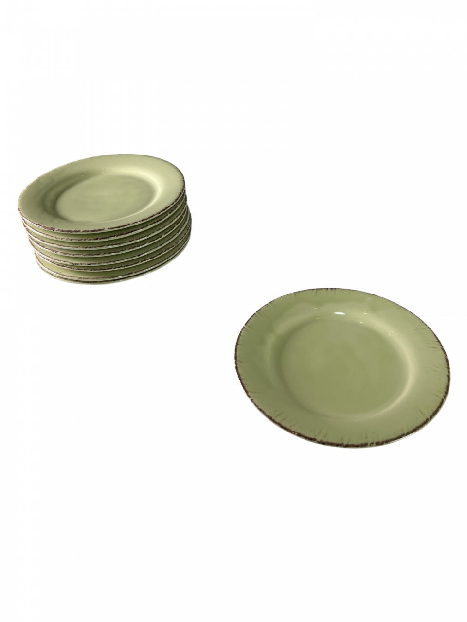Farfurie Desert Glaze Verde-Lemon 20cm (glazurat manual) [5]