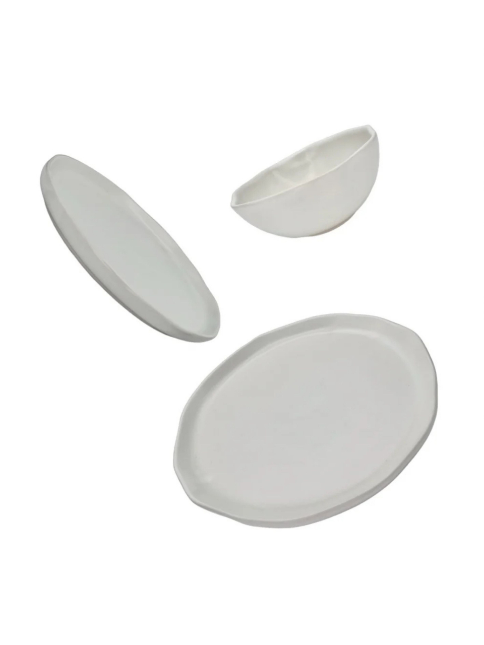 Farfurie Desert NOVUM alb mat Milk Foam 21cm (gresie ceramica glazurata manual) [3]