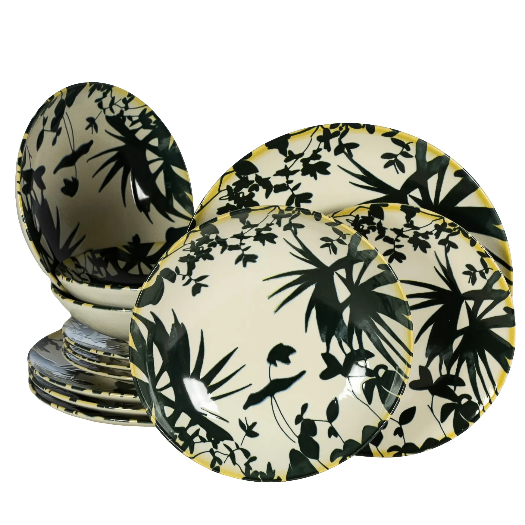 Farfurie Desert Summer 55 Negru ( 20 cm diametru) [10]