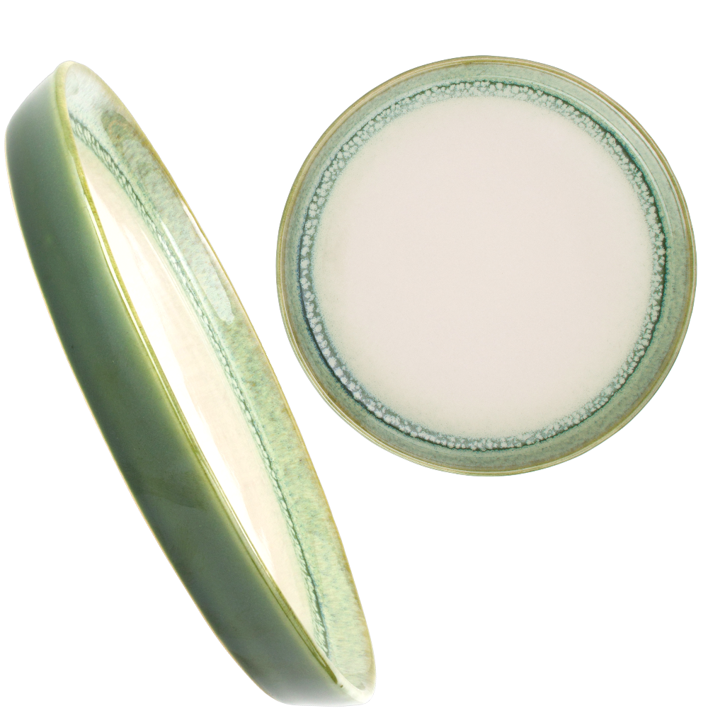 Farfurie Mare Infinity Green 25cm, Glazurare Manualã (Horeca Profesional) [3]