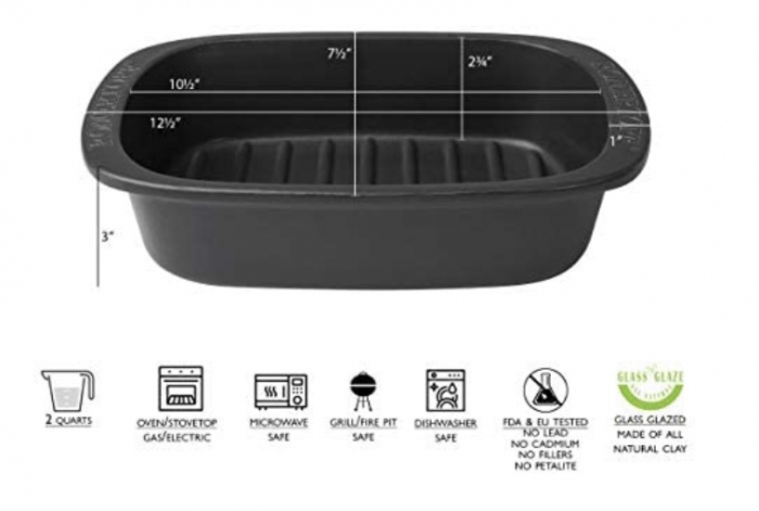 Formã Vas Cuptor Romertopf Vulcano Neagrã Cuptor ( Mare 4-6 persoane) [2]