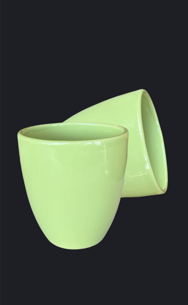 Ghiveci HOME Verde Lime (Diametru 13cm Inaltime 14cm) mască ceramică flori [4]
