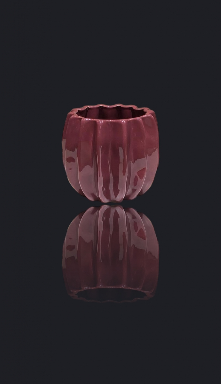 Vazã / Ghiveci Nabuco Vișiniu (Diametru 16cm înălțime 14cm) [2]