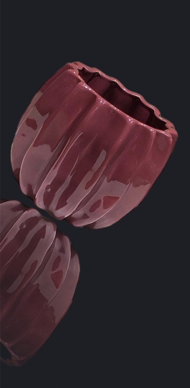 Vazã / Ghiveci Nabuco Vișiniu (Diametru 16cm înălțime 14cm) [4]