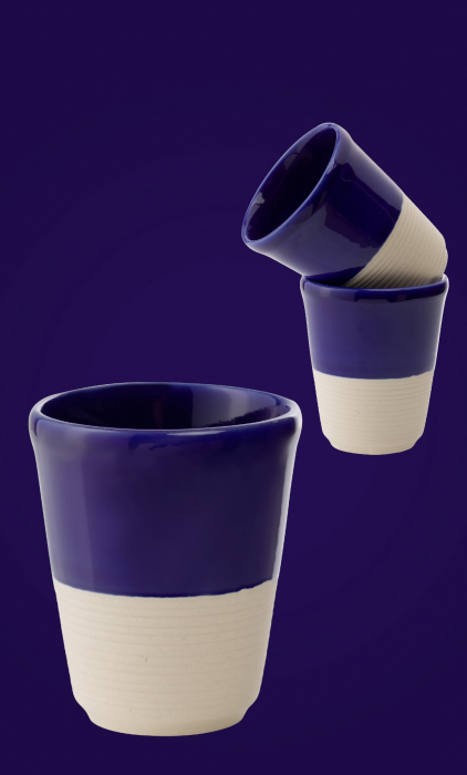 Pahar Arhitect Cobalt - Pahar ceramica glazurata manual [9]