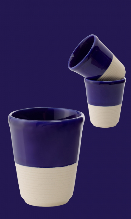 Pahar Arhitect Cobalt - Pahar ceramica glazurata manual [6]