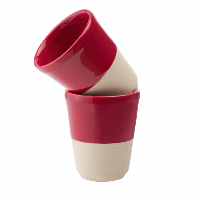 Pahar Arhitect Rosu - Pahar ceramica glazurata manual [2]